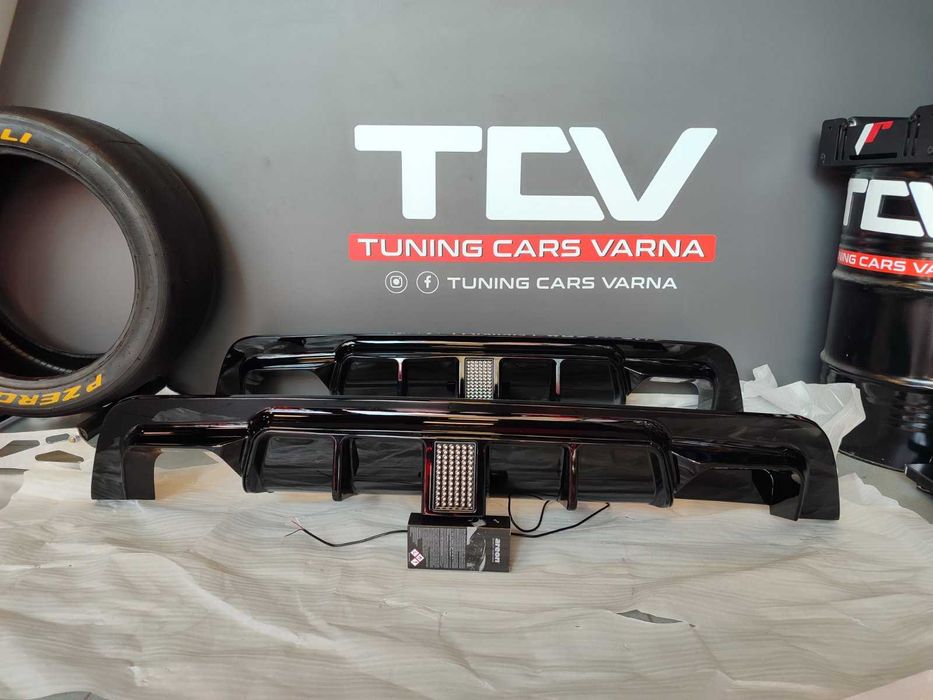 Дифузьор за задна броня БМВ Е60 led stop F1 М-техник BMW E60 M-technik