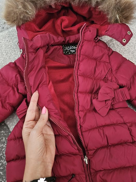 Кокетно зимно якенце с естествен пух