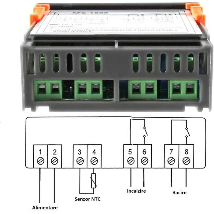 Termostat STC 1000 control temperatura incalzire si racire