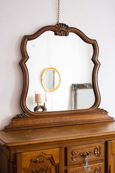 Oglindă cu ramă din stejar