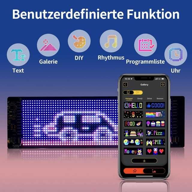 Baner luminos programabil, pentru camion, masina, etc cu telecomanda