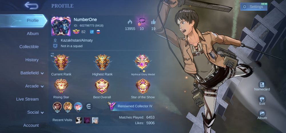 Продам акк Mobile legends