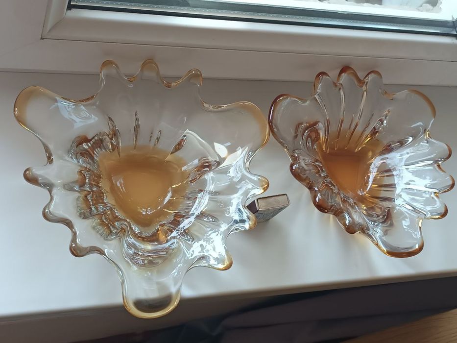 Вазочка конфетница ЧССР 
Цветное красивое стекло