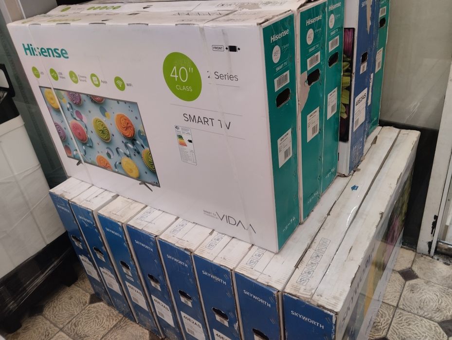 40 tali 43 tali smart tv aksiyaga tushgan optom narxllarda