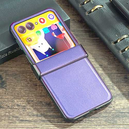 Калъф бизнес Leather за Galaxy Z Flip 7, Z Flip 6, Galaxy Z Flip 7 FE