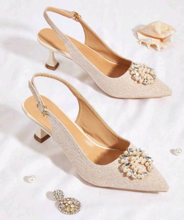 Rochie eleganta cu perle/ Nașa sau alta ocazie specială ,geanta,pantofi