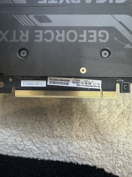 Rtx 4070 gigabyte OC edition (остатъчна гаранция)