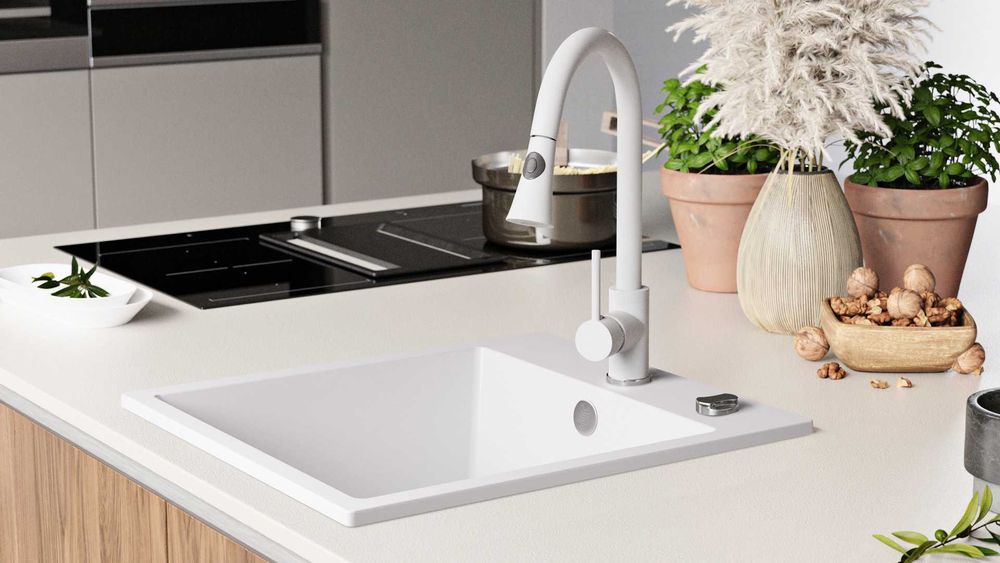 САМО 229 лв Кухненска Мивка от гранит модел РИГА XXL 430 x 500 mm