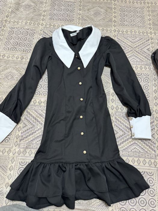 Эффектное черный платье, надето 1 раз!