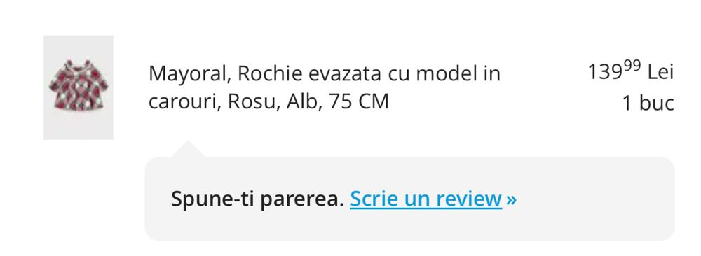 Rochie Mayoral 6-9 luni (74) nepurtata