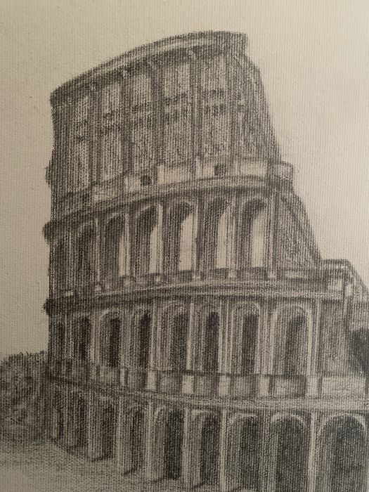 Desen in creion pe panza - Colosseum