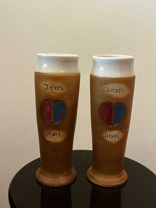 Doua piese ceramice Franta marcate bibelouri bibelou figurina ieftine