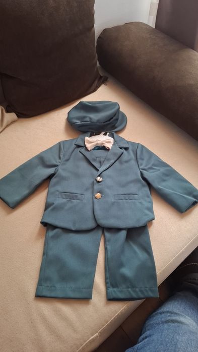 Costum băiat pentru botez vernil