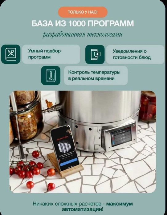 Автоклав электрический МАЛИНОВКА 5 Смарт Шеф 42л с автомат программами