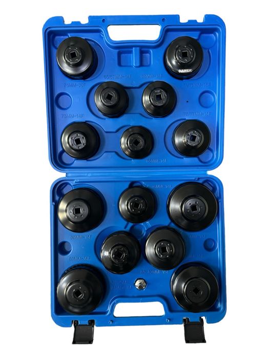 Ключове-чашки за монтаж и демонтаж на маслен филтър 15части HAWEK