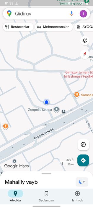 Gafur gulom kv bor yangi sebrozda joylashgan