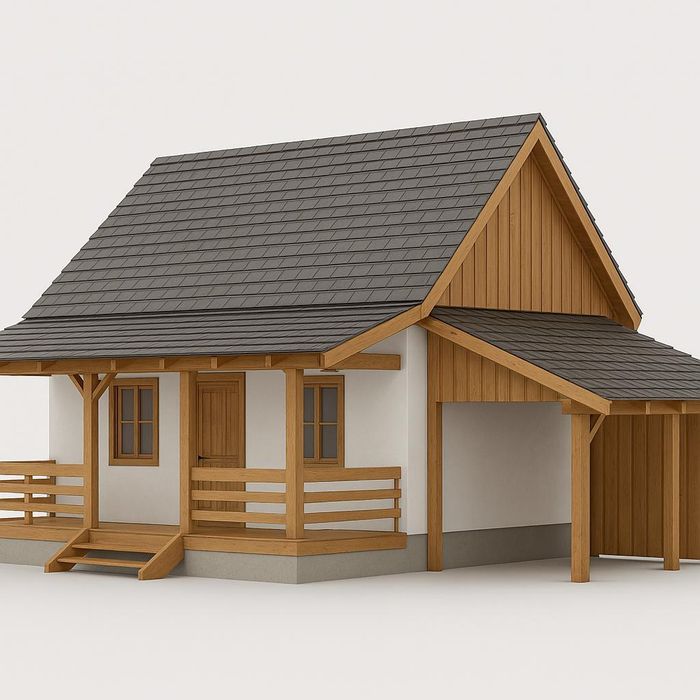 Vindem căsuțe de lemn cu living și bucătărie