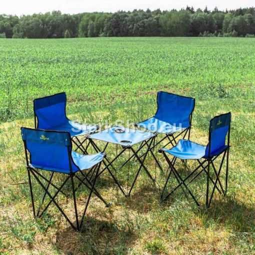 Инструмент  Сгъваема Къмпинг Маса с 4 стола с Метална Конструкция