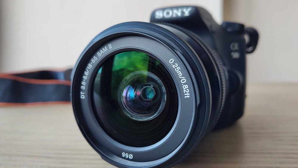 Sony Alpha 58 - 20.1MP Full HD DSLR фотоапарат + обектив SAL 18-55