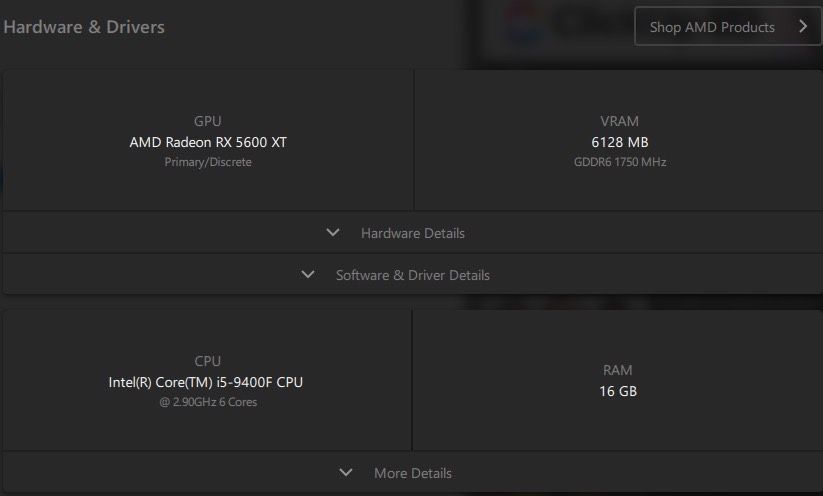 PC Gaming – i5 9400f + RX5600 XT 6GB – 16GB RAM – SSD + HDD.