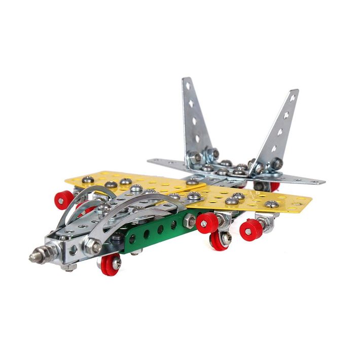 Метален конструктор  пластмасова кутия с болтове гайки инструменти и г