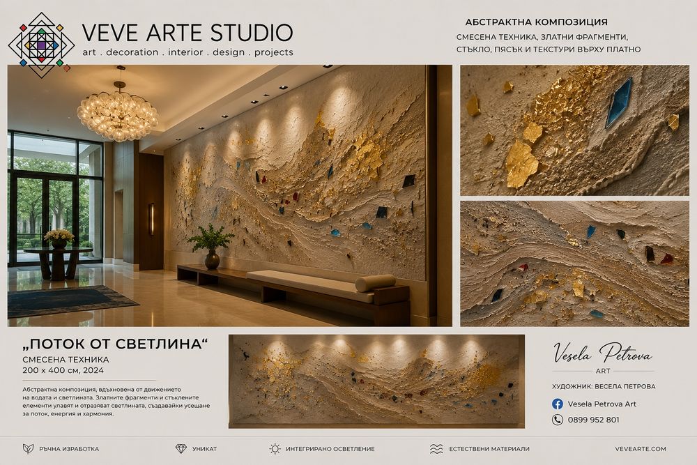 VEVE ARTE Studio
Авторски витражи и мозайки по индивидуален проект
Проектиране • Ръчна изработка • Монтаж