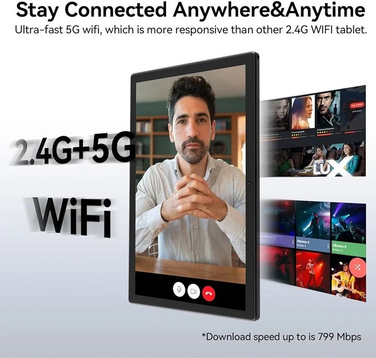 Таблет с Android с клавиатура, 16(8+8) GB RAM 128GB ROM 1TB 10-инча 5G