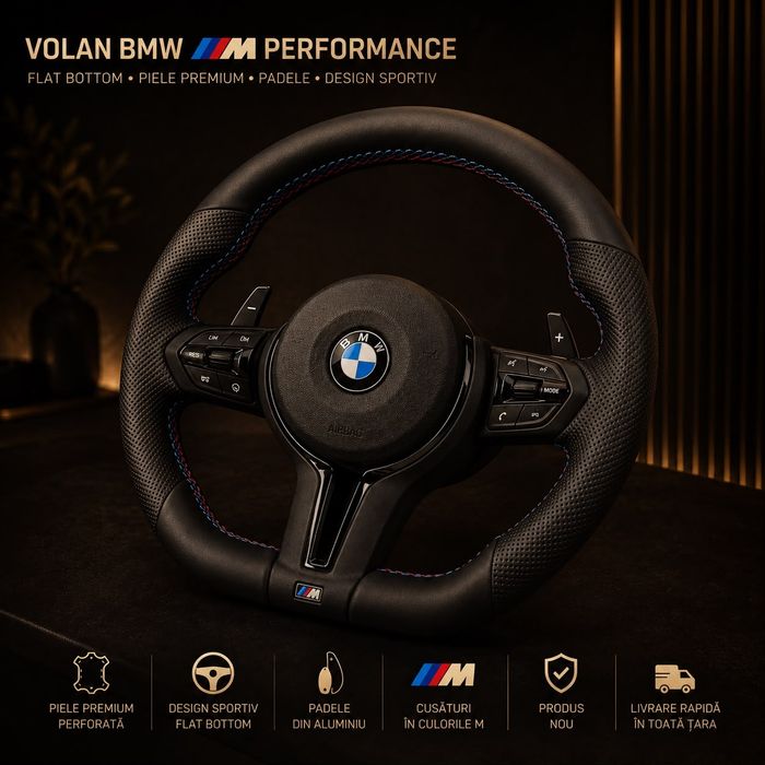 Volan BMW M E90 E91 E92 E93 E70/71 E72 E53 E89/84 E92/93 E81/87 E82/88  seria 1 seria 2 seria 3 seria 4 si suv X1 X2 X3 X4 X5 X6generatia F