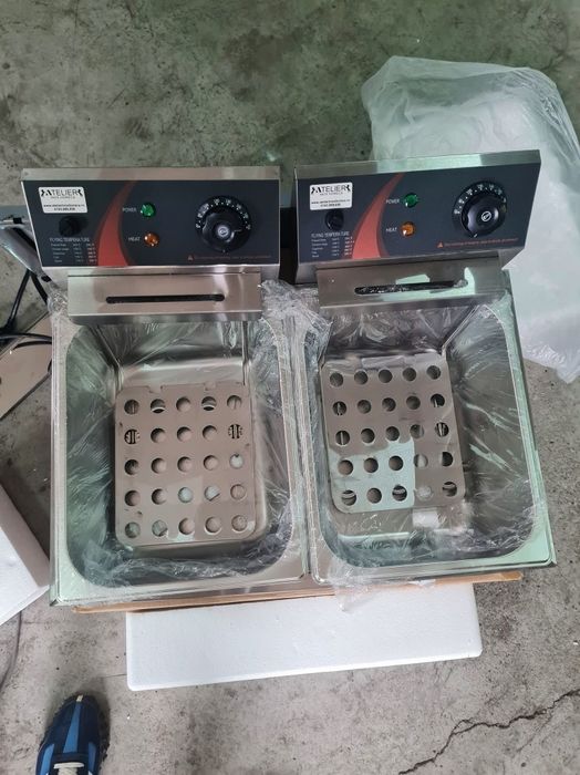 Friteuza dubla electrica 6+6 litri profesionala de banc, noua