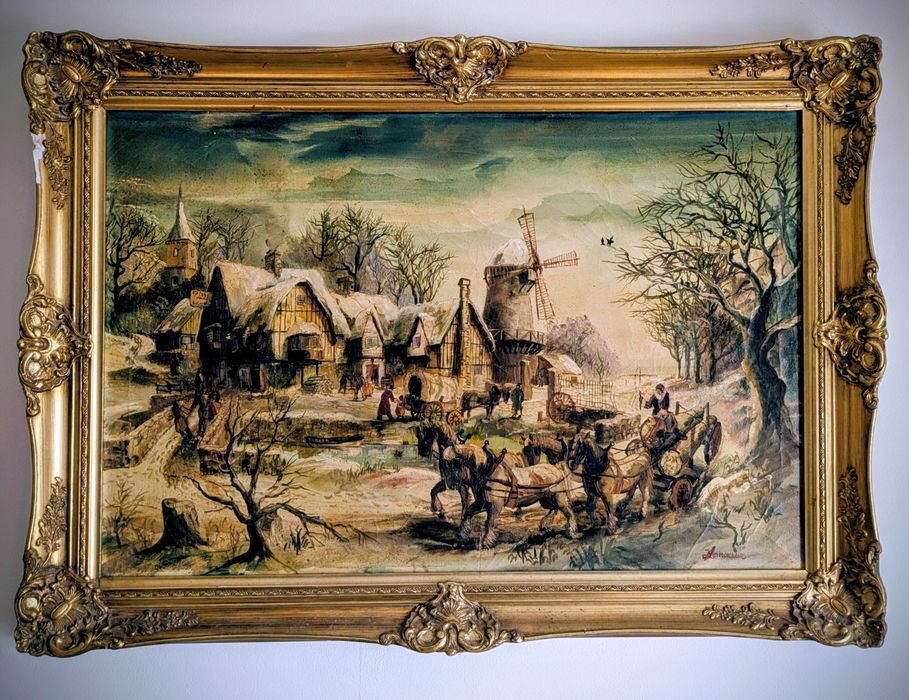 Tablou in ulei pe panza cu semnatura