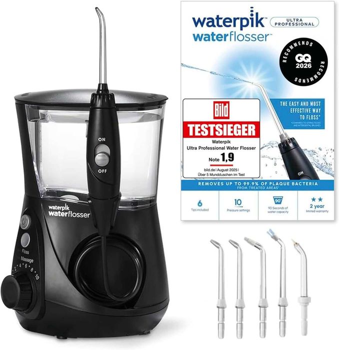 Зъбен душ Waterpik WP-662EU Ultra Professional, Черно