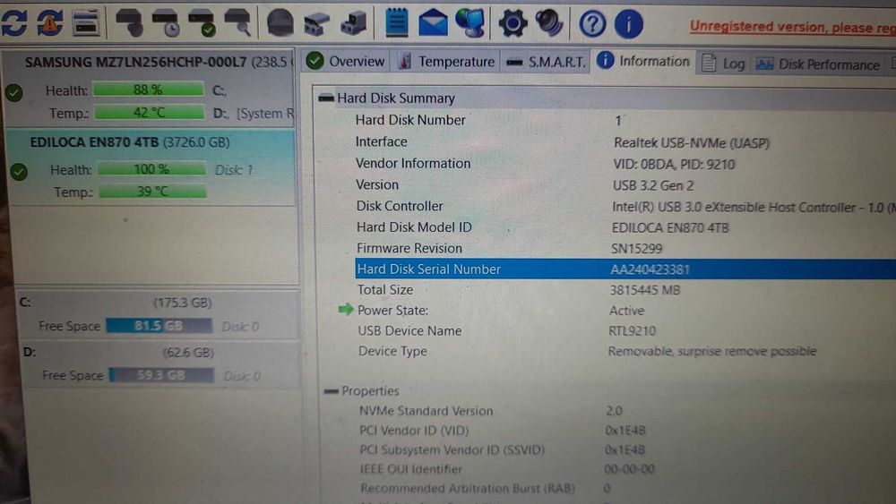 SSD Fikwot fn960  de 4 TB  SSD PCle 4.0x4 -NOU