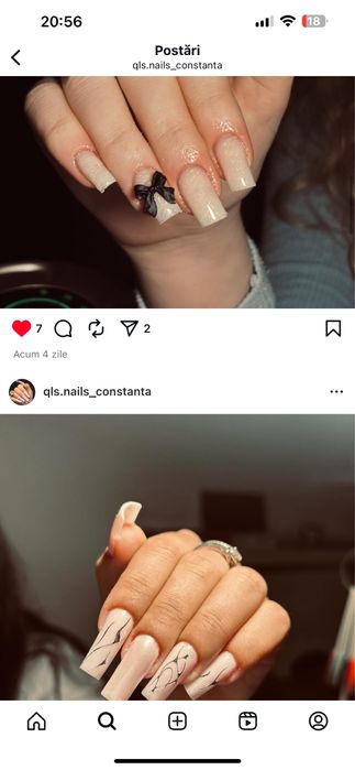 Unghii cu gel diferite modele .