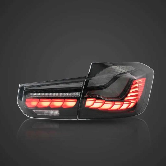 Set Stopuri LED BMW Seria 3 F30 Model GTS OLED Model Negru Fumuriu