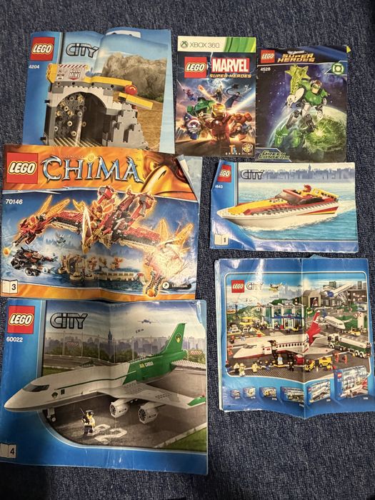 LEGO lot mare piese + instrucțiuni originale LOTR, Batman, Marvel, City – diverse seturi