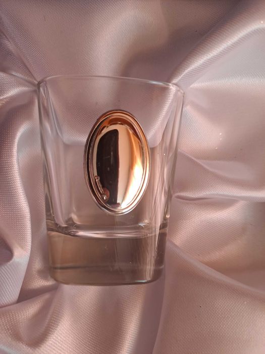 Сет бутилка и 6 чаши за алкохол със сребро