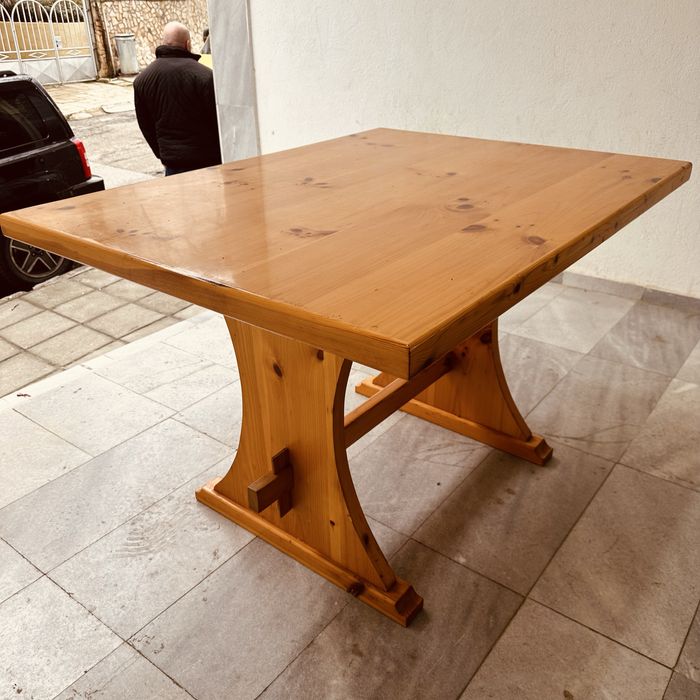 Италианска масивна трапезна маса от естествено дърво – Италия