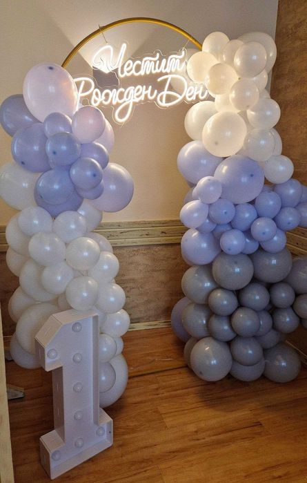 Светещ надпис Честит рожден ден под наем