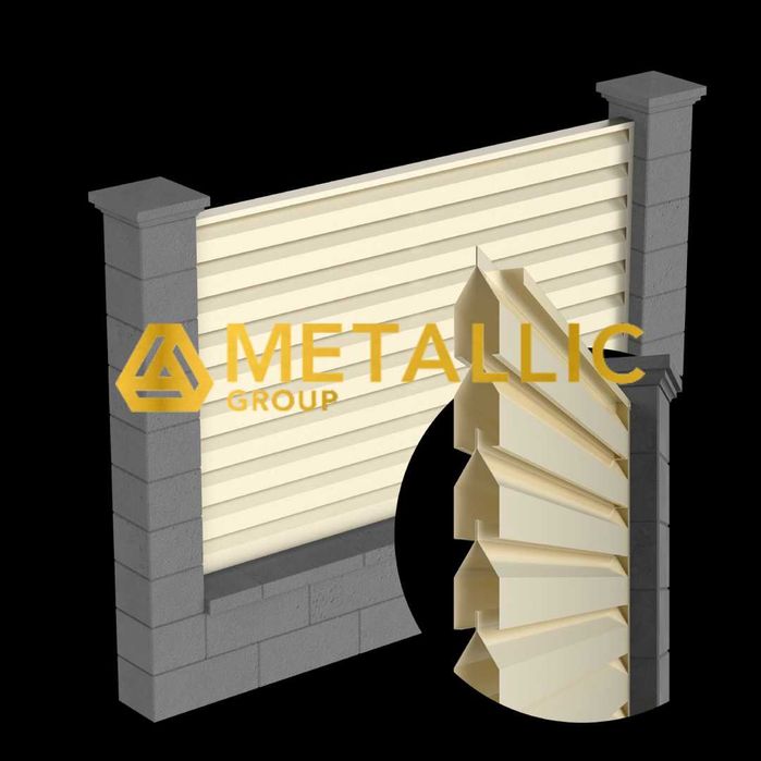 Gard metalic jaluzea | Suruburi ascunse | Teleorman | Model 2026 |