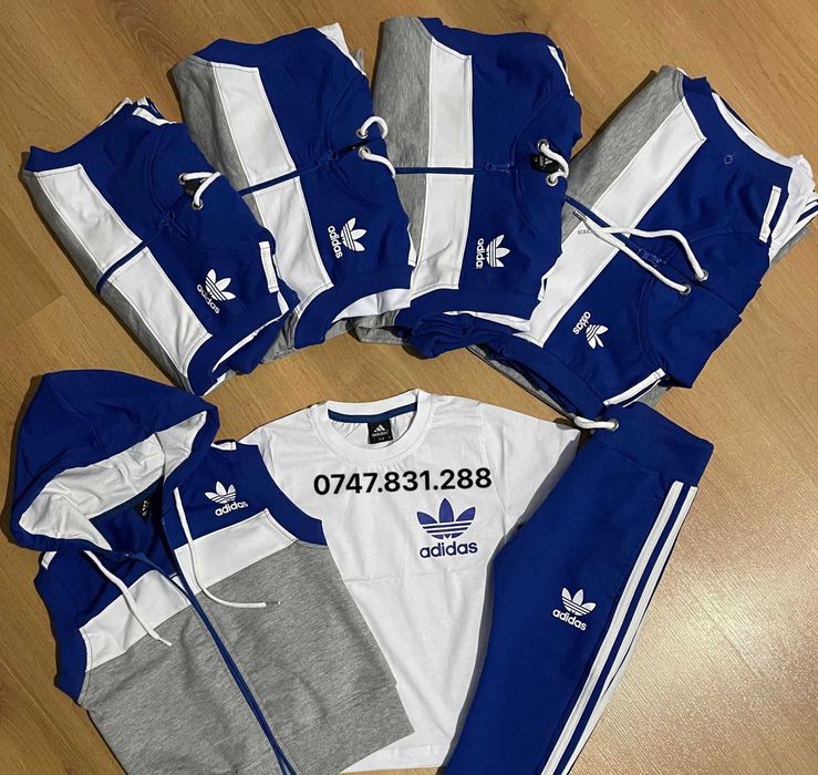 Trening Baieti ADIDAS din 3 Piese: Vesta,Pantaloni, Tricou,BUMBAC 100%