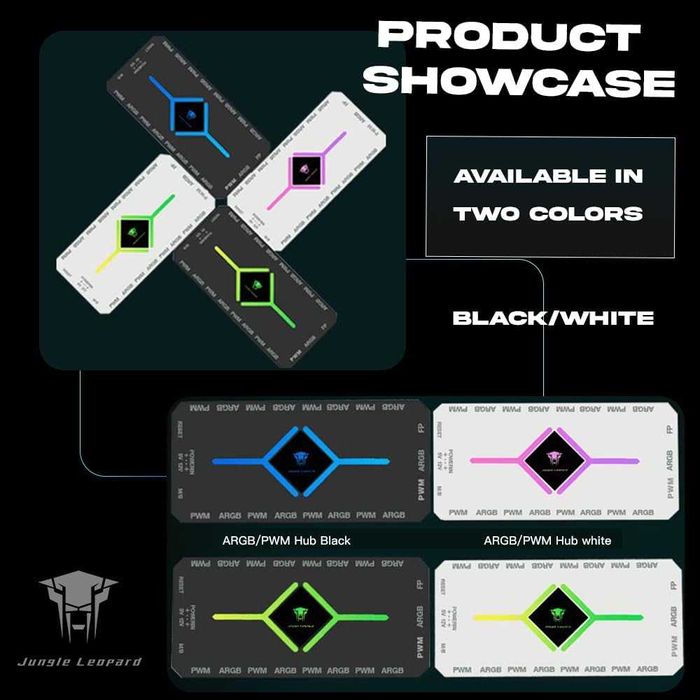 Jungle Leopard ARGB PWM вентилаторен хъб с контролер за 5 V адресируем
