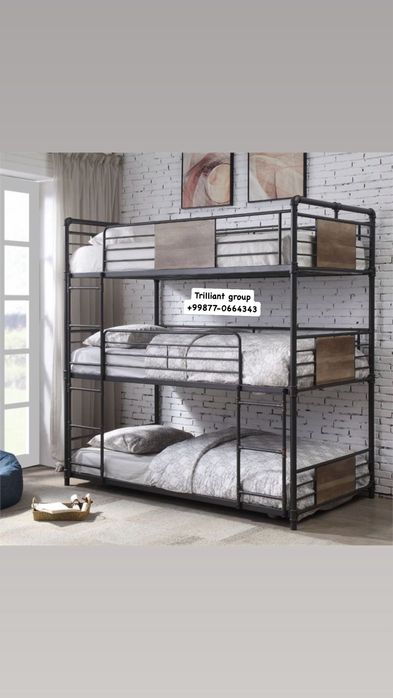 трёхярусное кровать уч каватли кровать уч этажли кровать uch qavatli