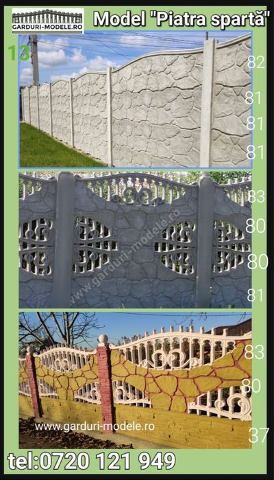 Garduri durabile din panouri beton armat.Transport.Montaj