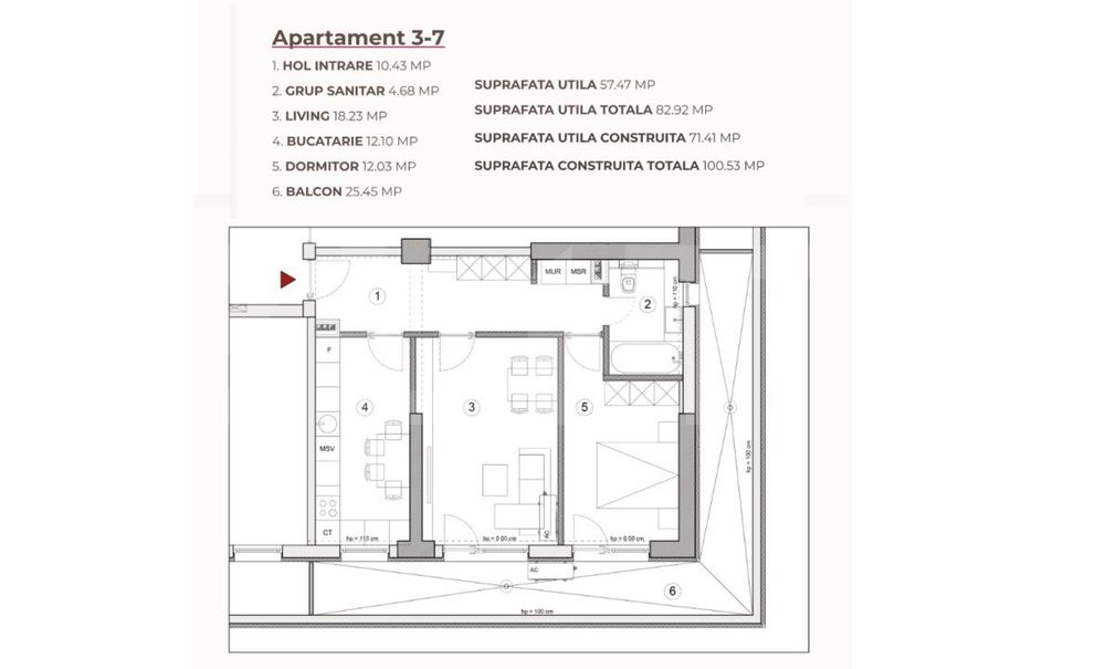 Apartament 2 camere, 82.92 mp, ansamblu 0% Comision Achizitie, Calea S — fotografia 3