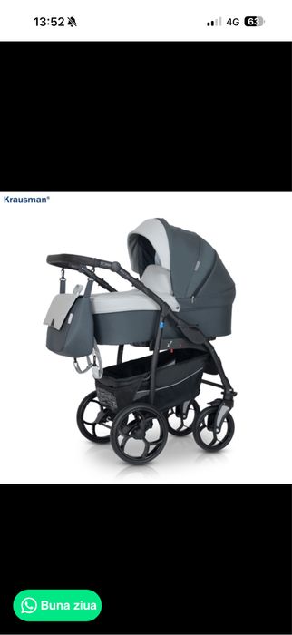 Carucior Krausman 3 in 1 Combo Max Grey cu garantie.