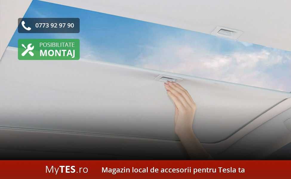 Parasolar retractabil plafon protectie UV - Tesla Model 3 / Y