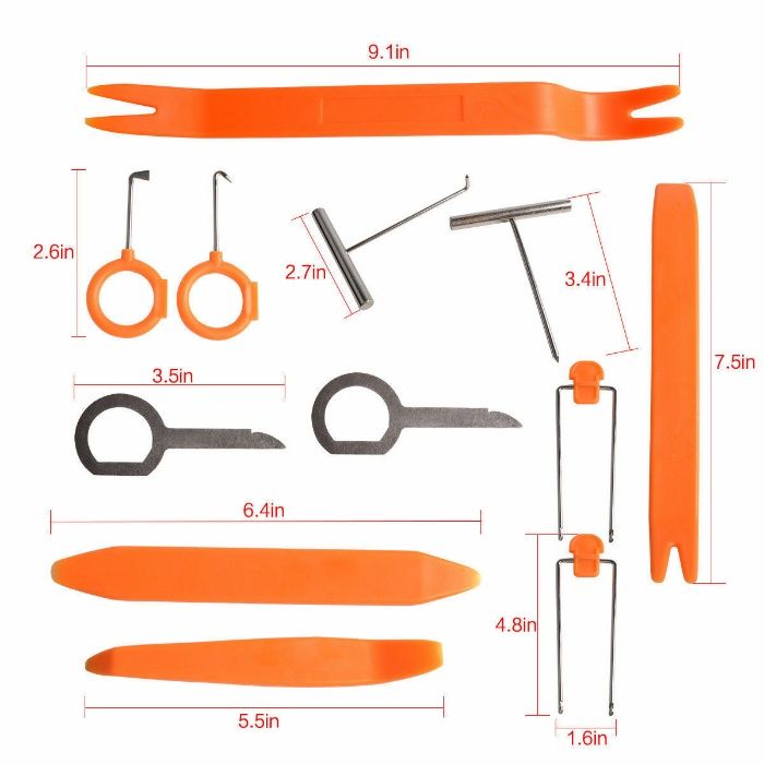 Комплект PVC инструменти за демонтаж на интериорни елементи