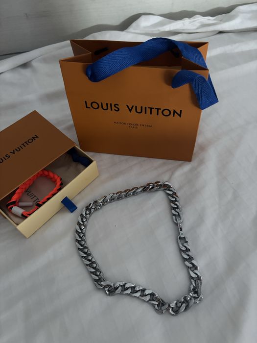 Lanț Louis Vuitton Monogram Chain Links Necklace – Argintiu