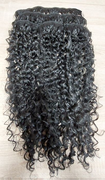 Екстеншън за черна къдрава коса