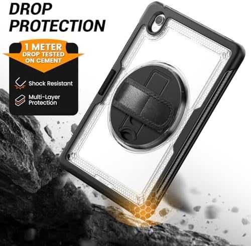 Нов Прозрачен калъф Galaxy Tab 10.9/11 360° стойка, държач за писалка